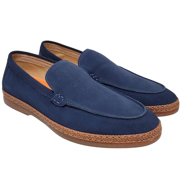 Steve Madden Men Mateo Casual Slip On Loafers Size US 8.5M Navy Blue Suede - Picture 1 of 4